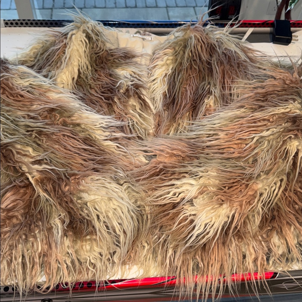 Women's Cropped Mongolian Faux Fur Jacket! One of Kind!